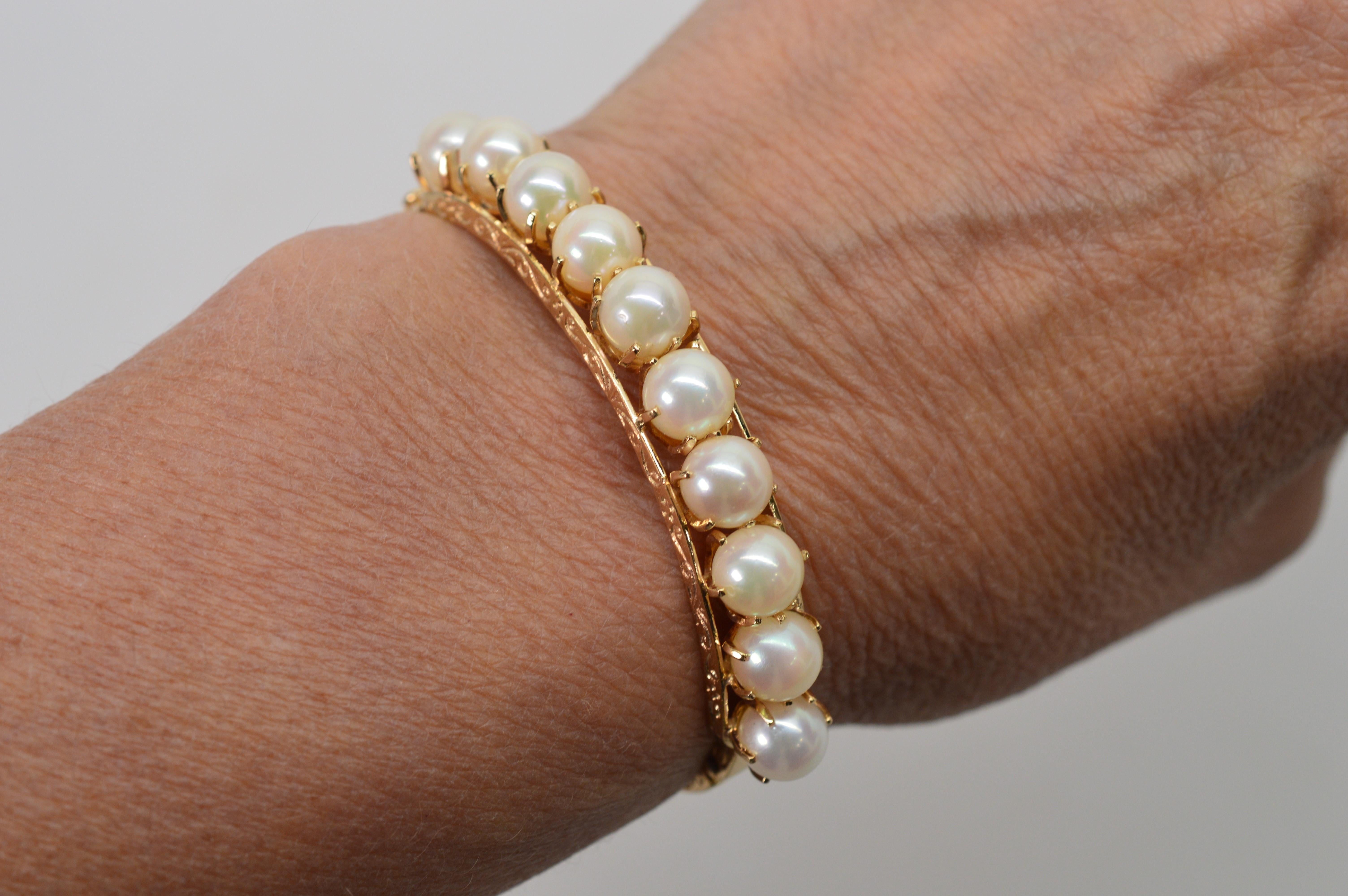 pearl gold bangles with price