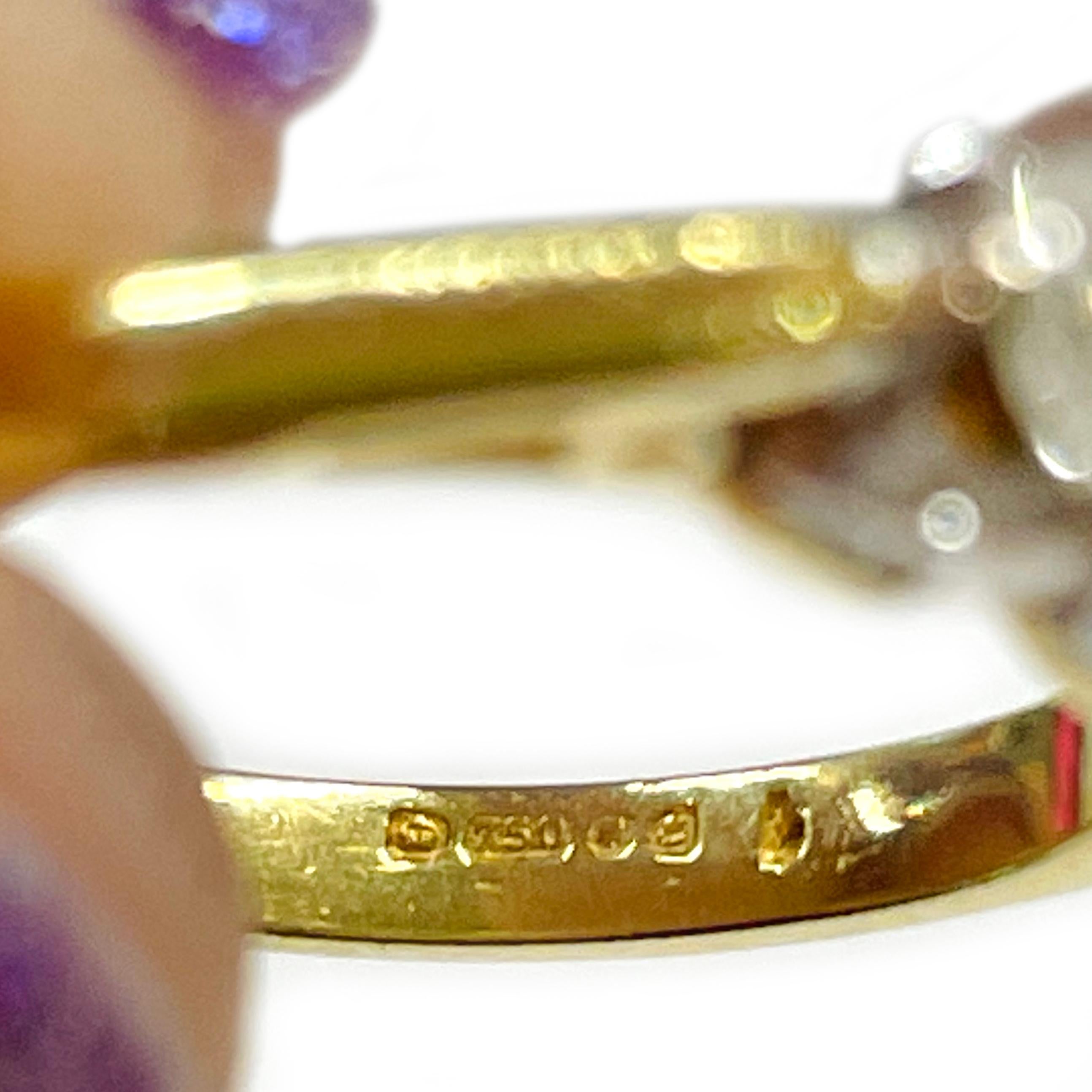 Antique Yellow Gold Platinum Three Diamond Ring, Circa 1920s In Good Condition For Sale In Palm Desert, CA