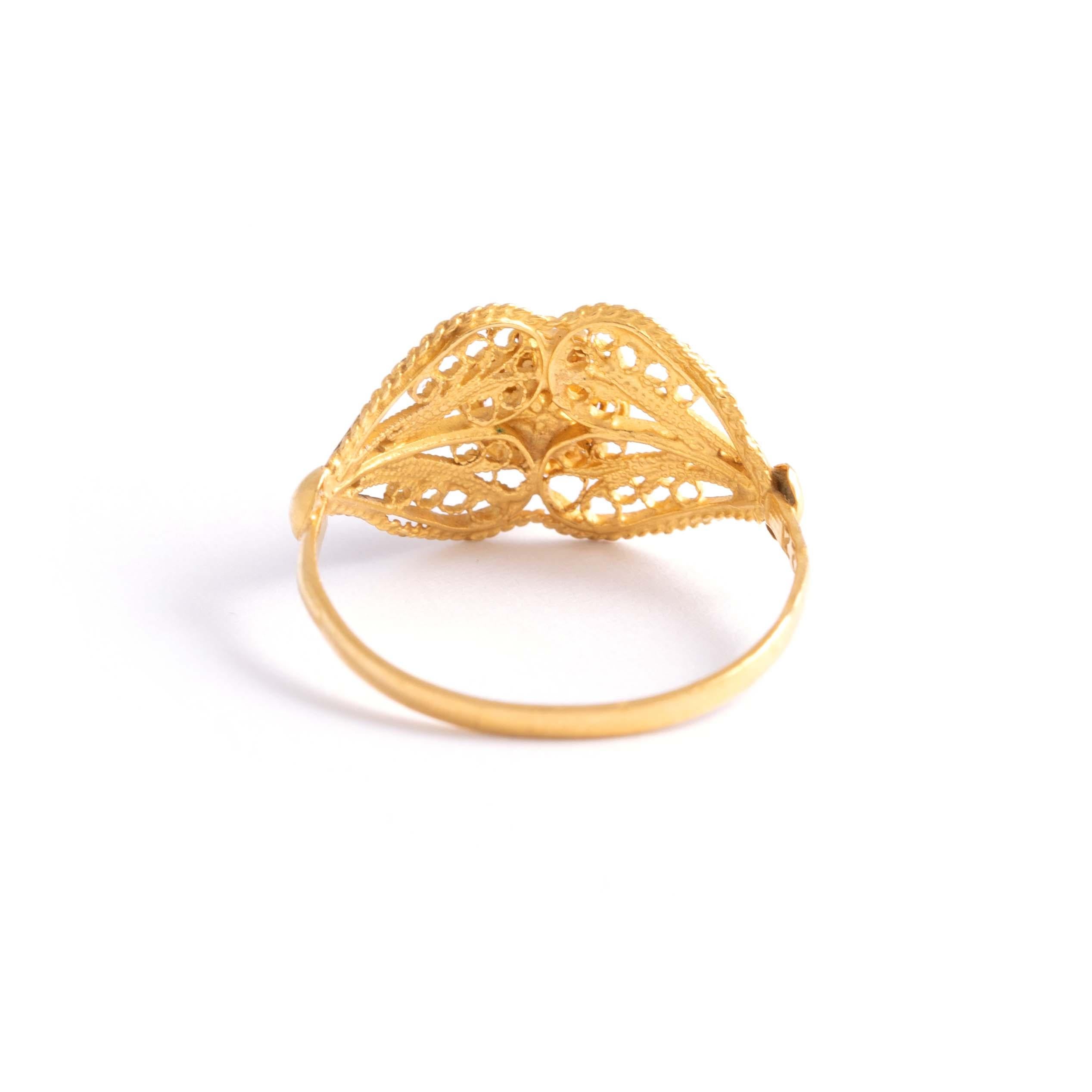 Antique Yellow Gold Ring In Good Condition For Sale In Geneva, CH