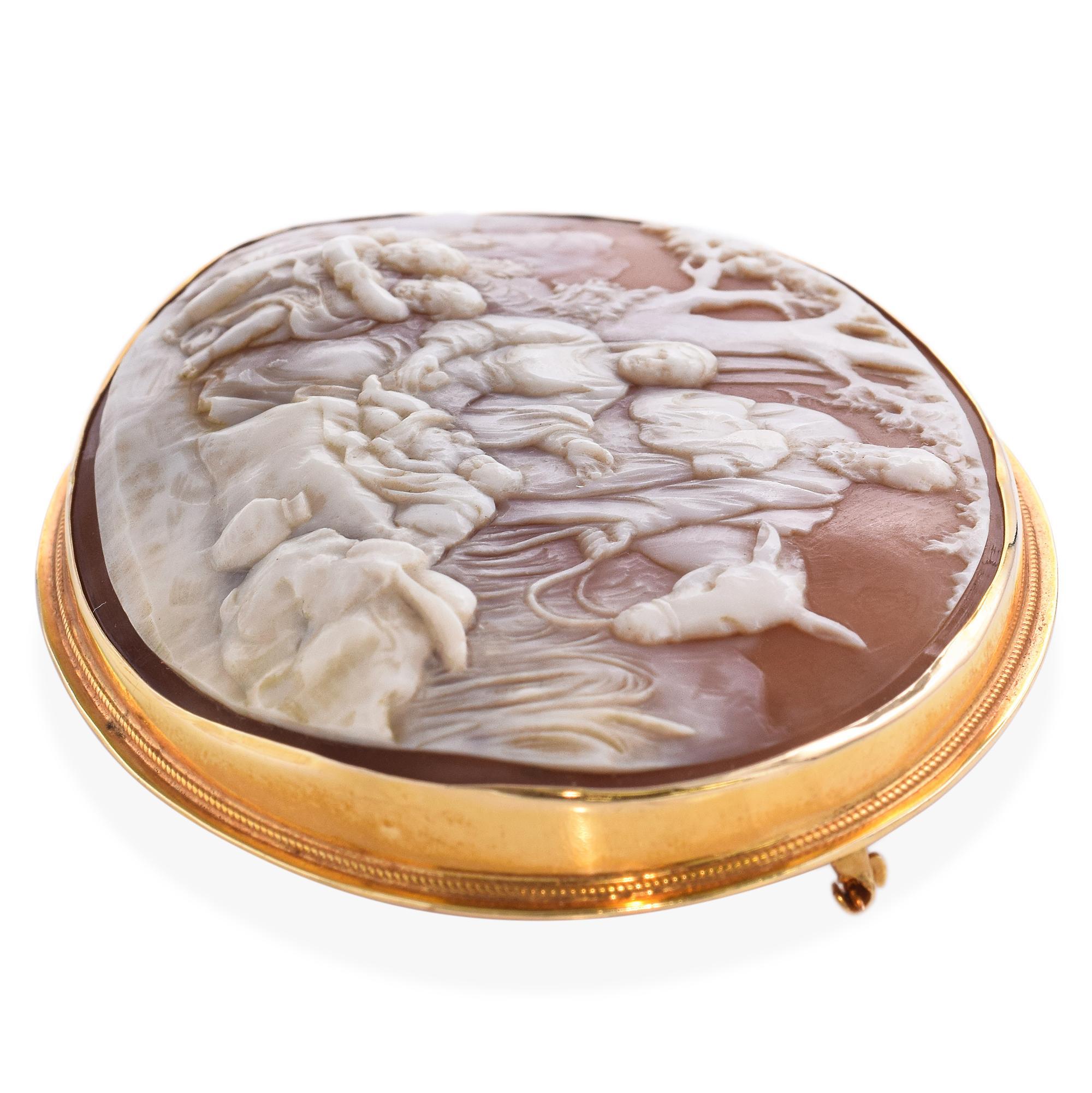 Women's Antique Yellow Gold Shell Cameo 