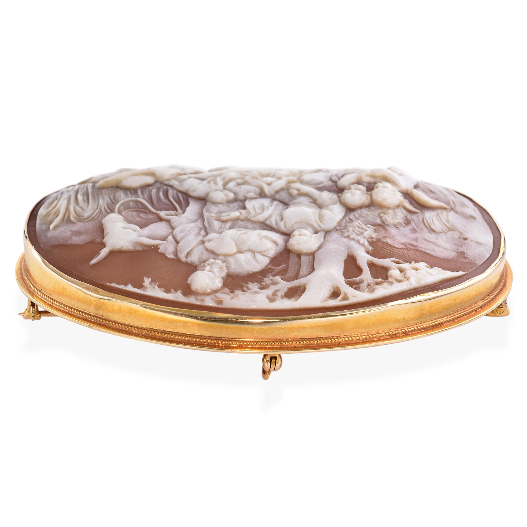 Antique Yellow Gold Shell Cameo 
