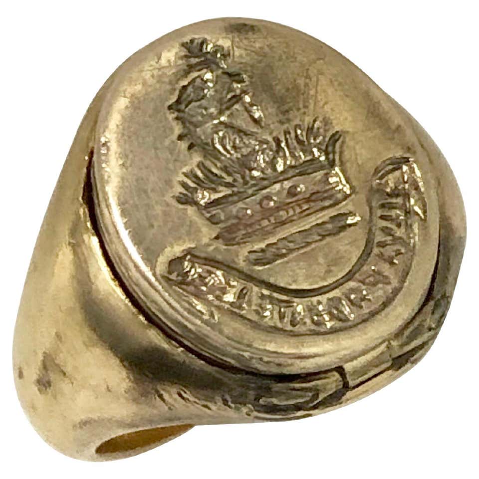 Vintage Sterling Signet Ring Owned and Worn by Hollywood Icon George ...