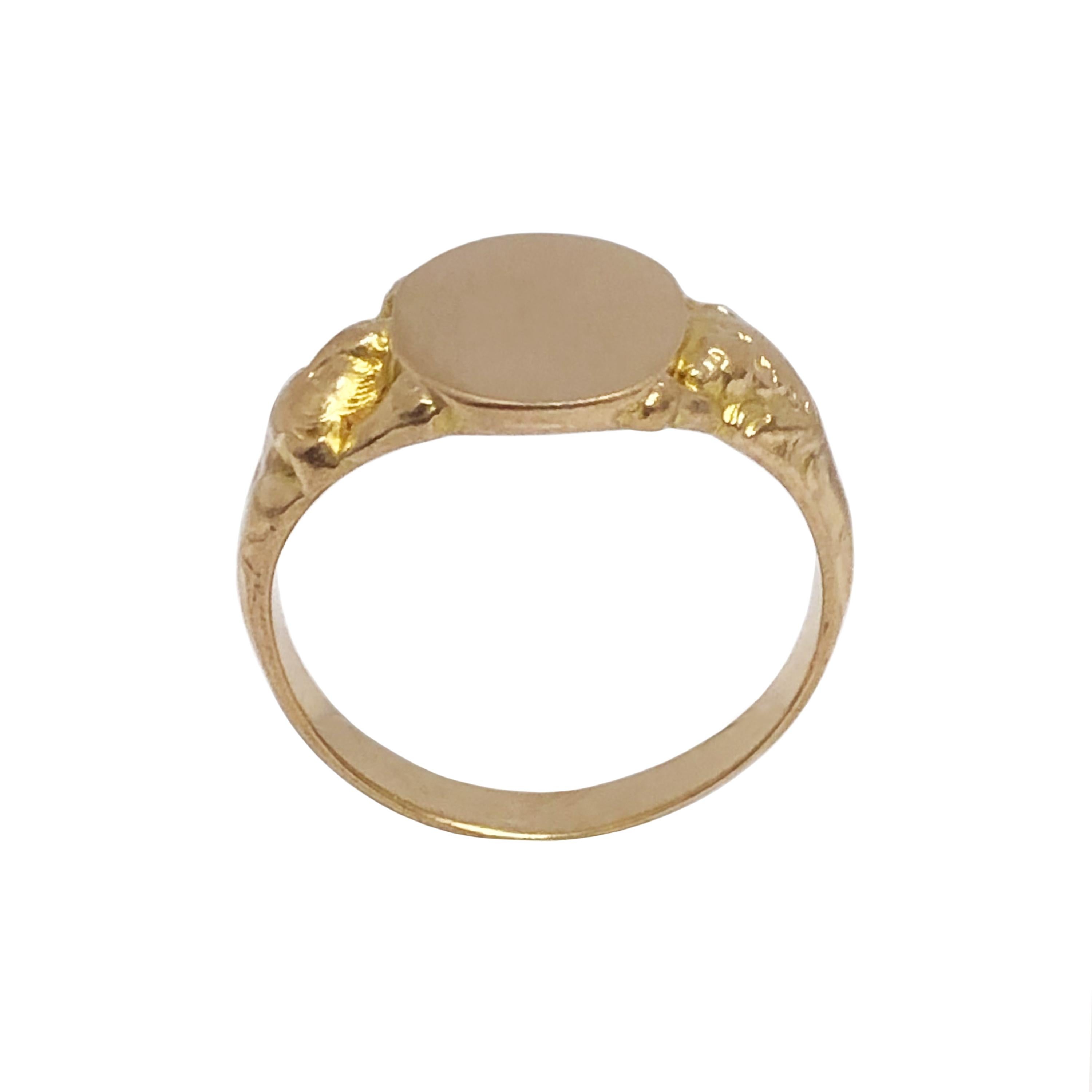 gold lion signet ring