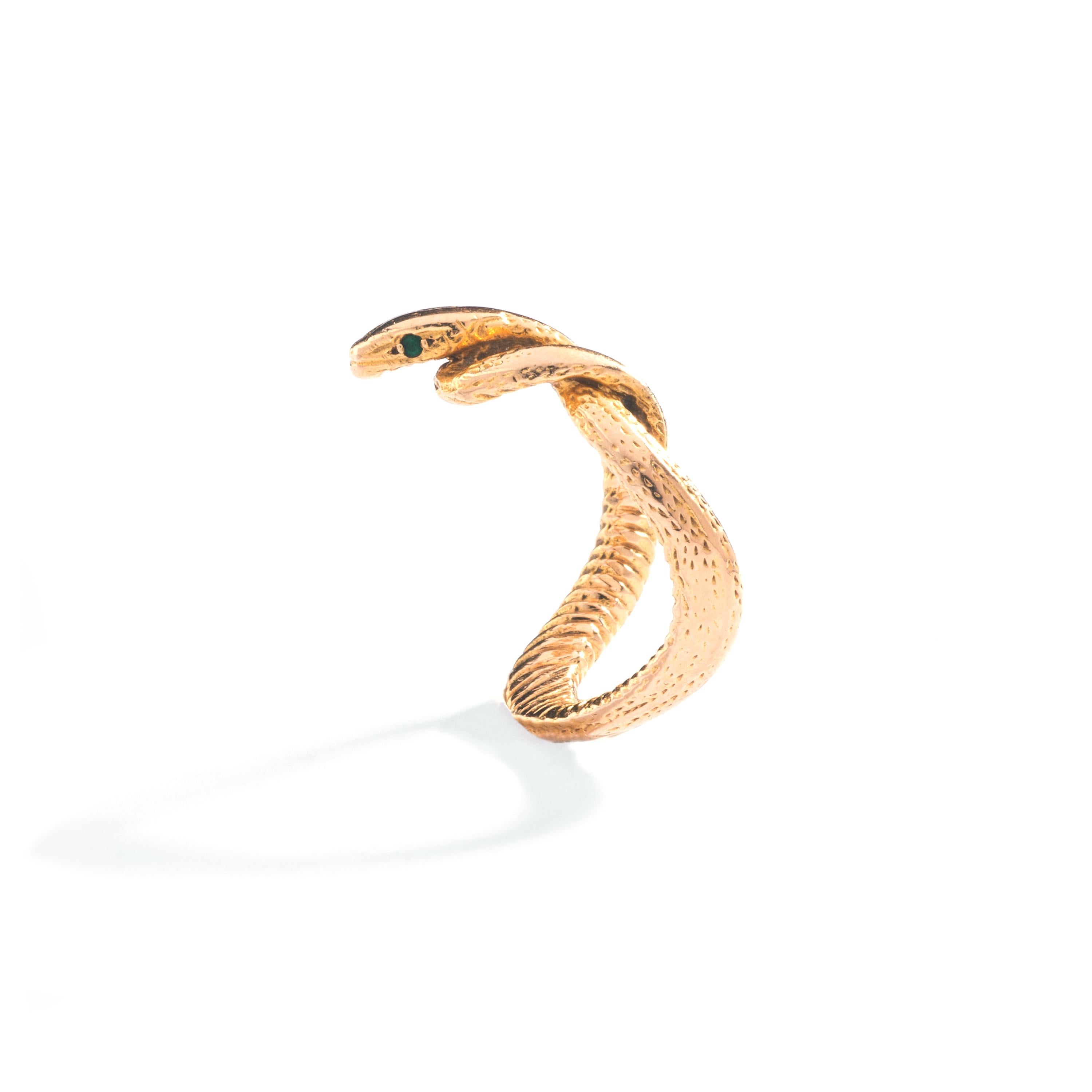 Antiker Schlangenring aus Gelbgold (Art nouveau) im Angebot