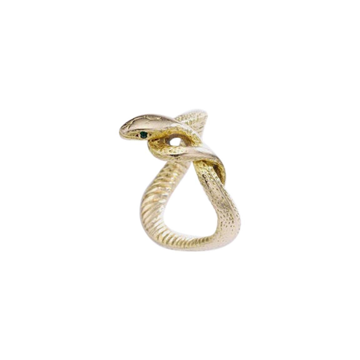 Antique English Gold Snake Ring with DiamondSet Head at 1stDibs