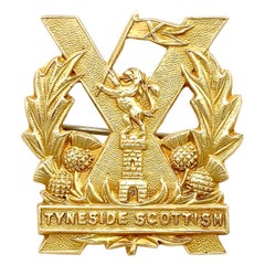 Antique Yellow Gold Tyneside Scottish Brigade Sweetheart Brooch