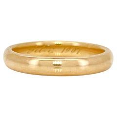 Antique Yellow Gold Wedding Band, Feb 2, 1907, Size 5.25, 14K