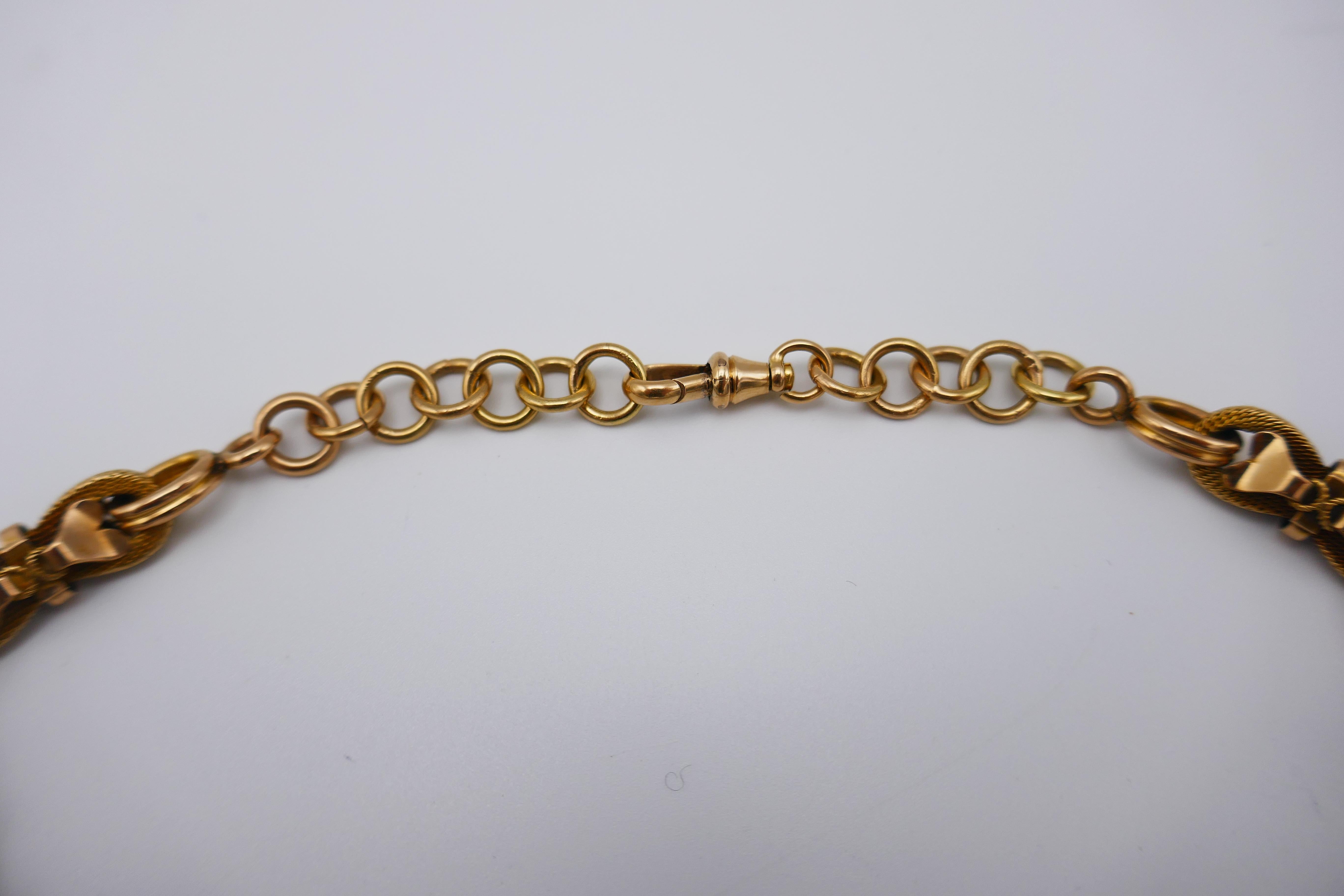 antique gold watch chain necklace