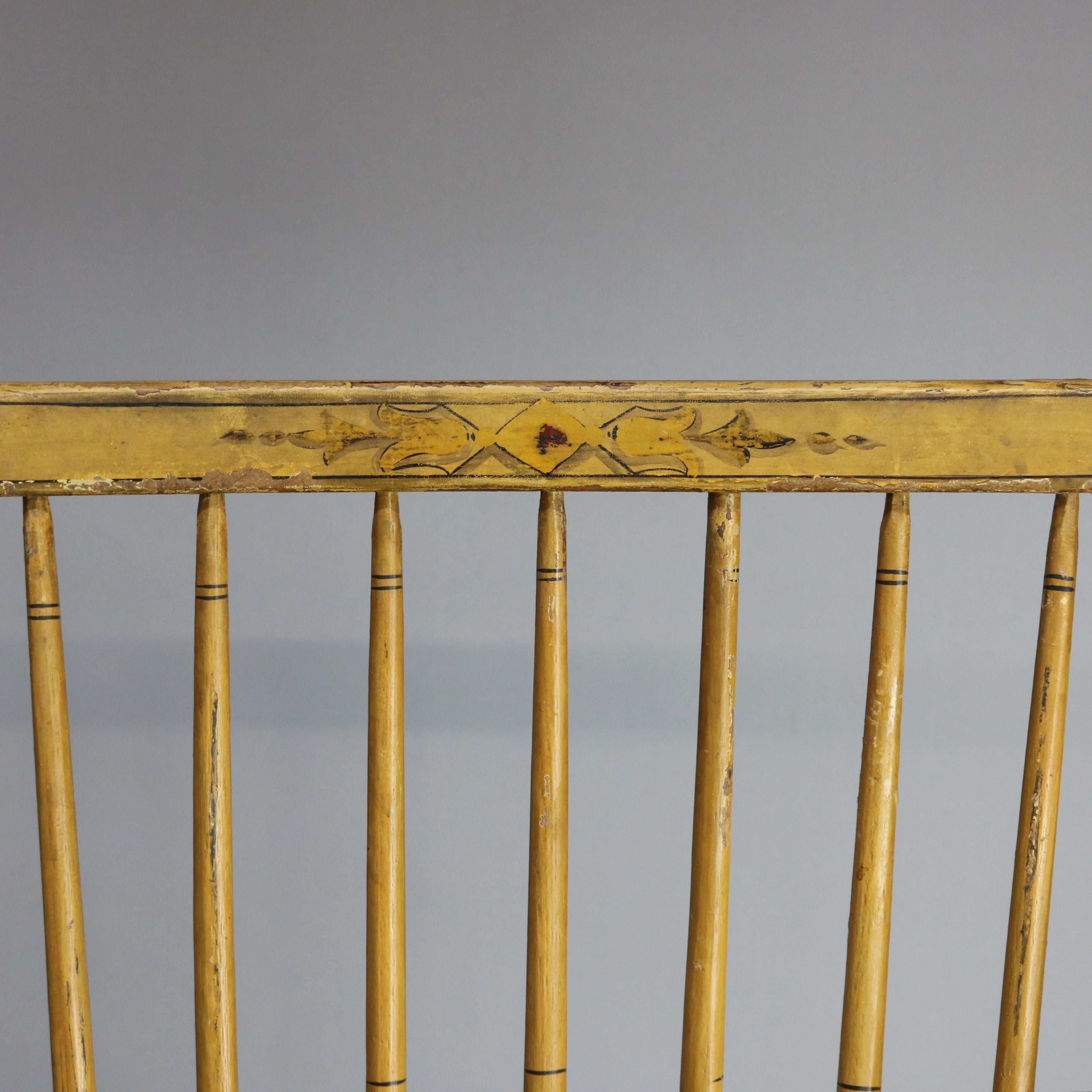 yellow windsor chair