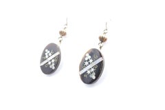 Antique Yellow/Rose Victorian Pique Earrings