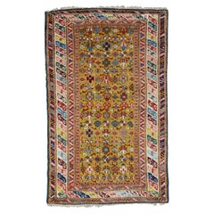 Antique Yellow Shirvan Rug - Tapis Shirvan à fond jaune Circa 1880, Antique Rug