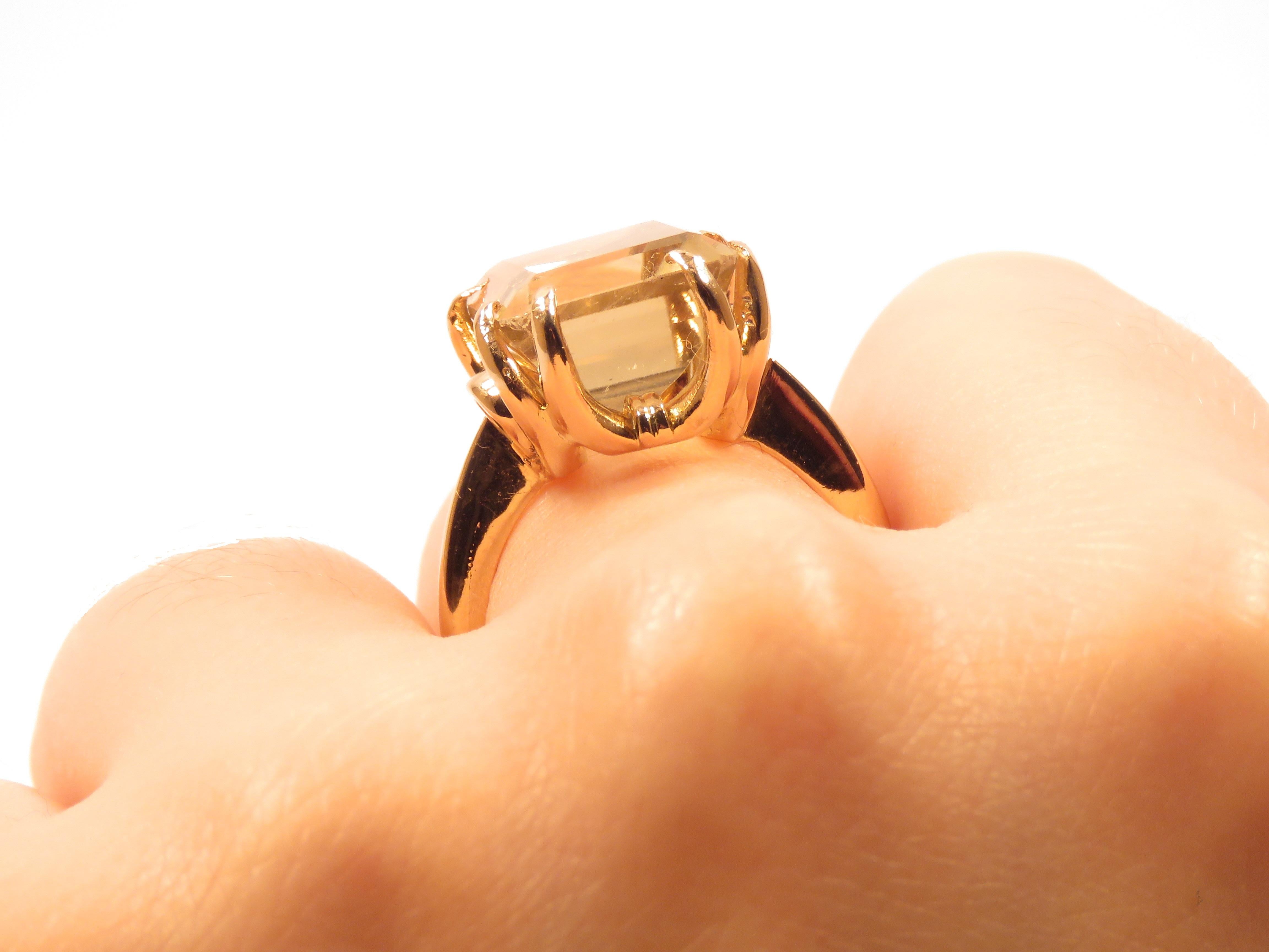 yellow topaz ring gold