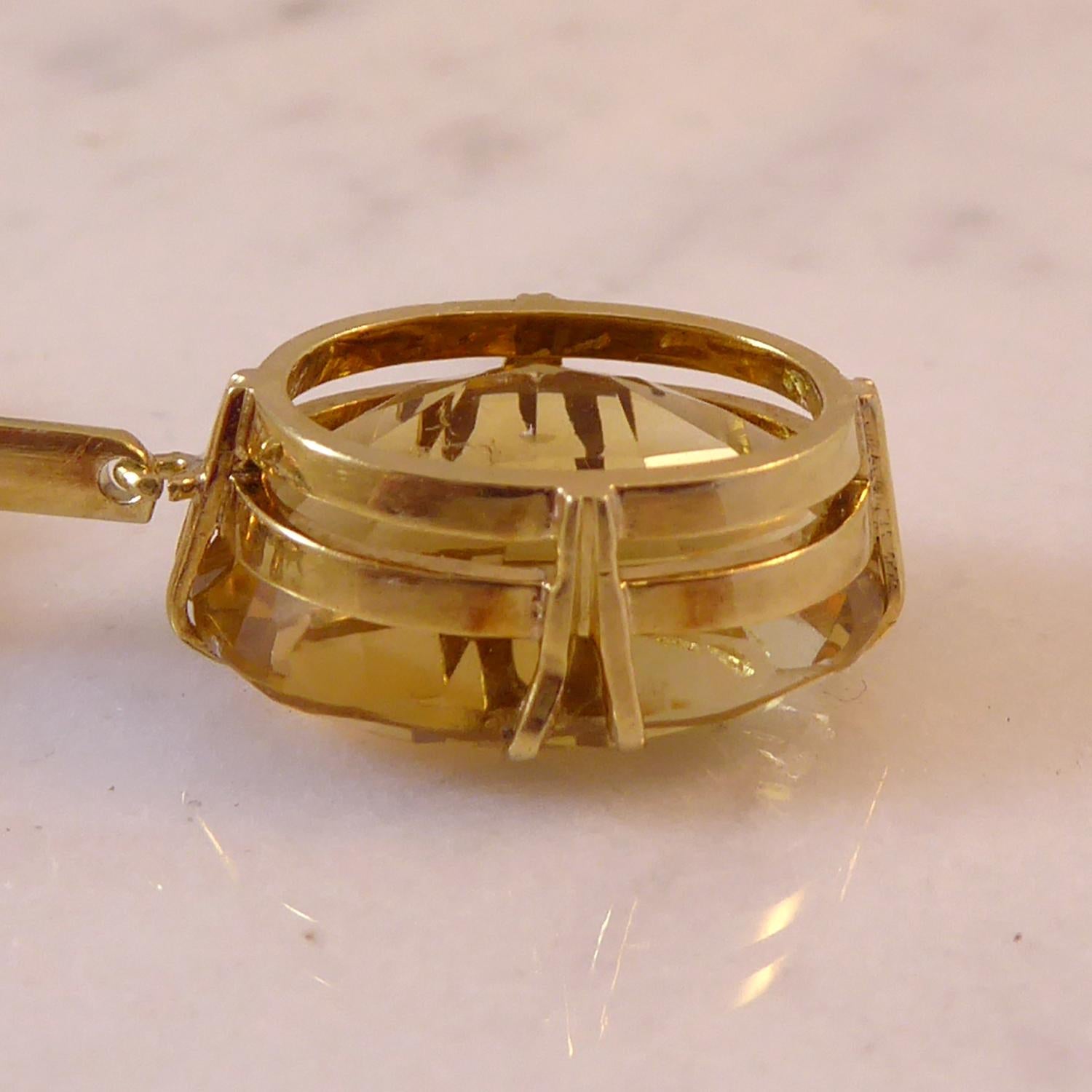 Edwardian Antique Yellow Zircon and Diamond Necklace, Circa 1900 2