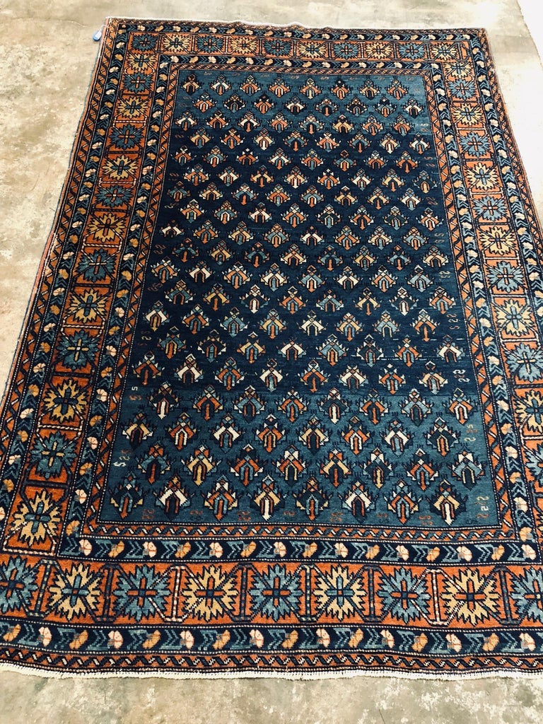 Antique Yerevan Accent Rug with Tribal Style, Antique Russian Armenian