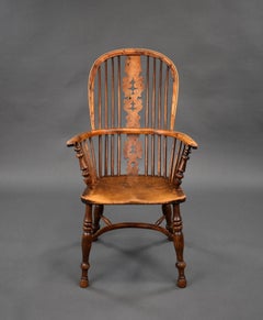 Antique Yew & Elm Windsor Armchair