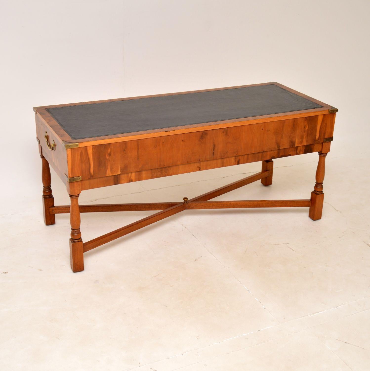 Mid-20th Century Antique Military Campaign Style Coffee Table For Sale