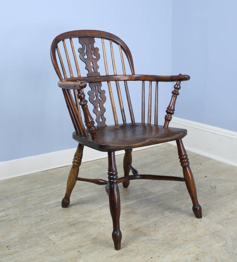 English Antique Yew Windsor Chair