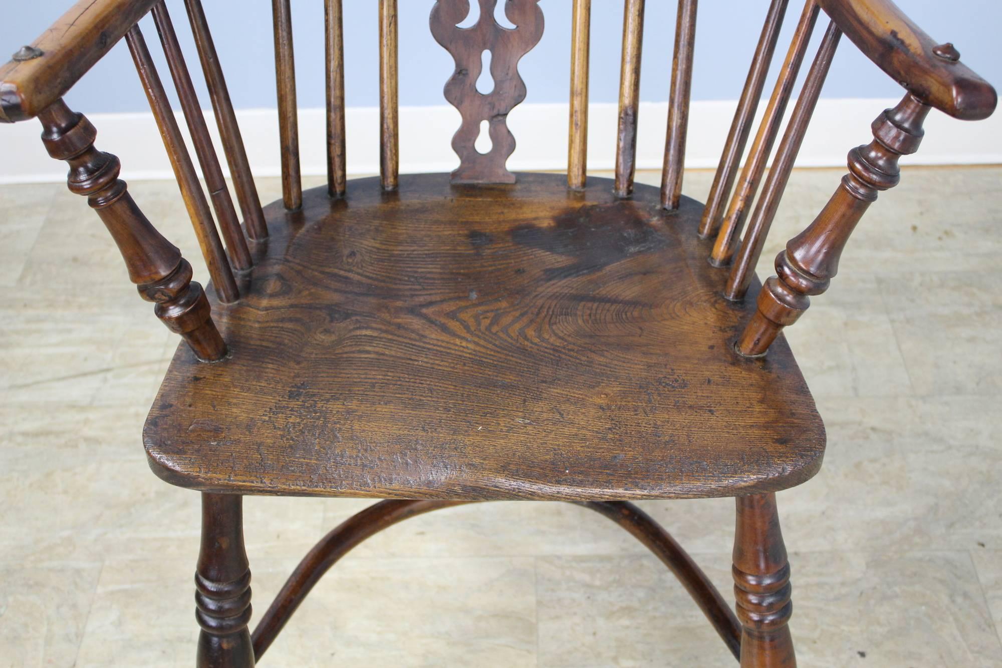 English Antique Yew Windsor Chair