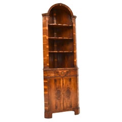 Antique Yew Wood Corner Cabinet