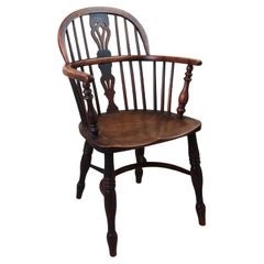 Antique Yew Wood Windsor Chair. English, Early 19th Century