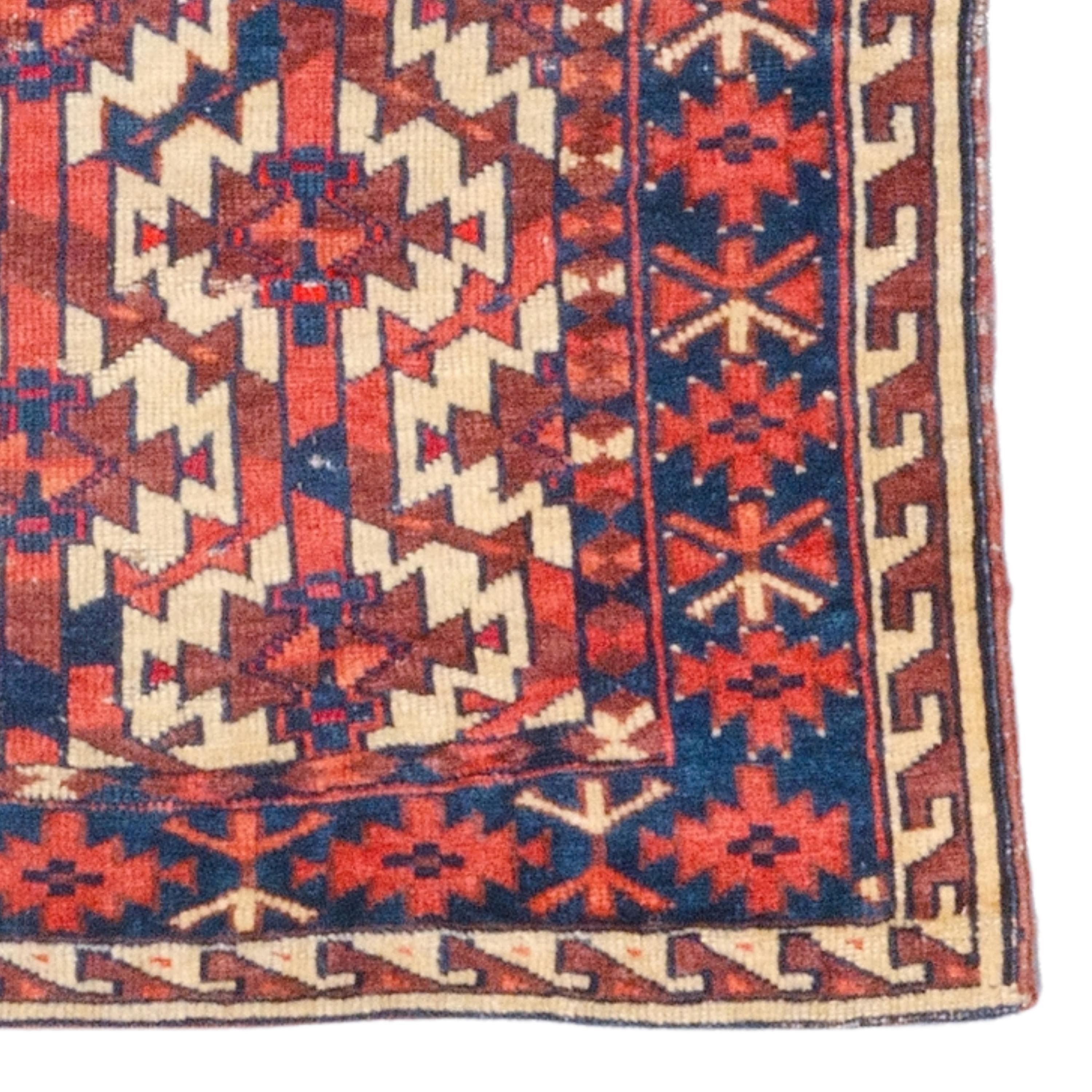 Wool Antique Yomud Asmalyk - 19th Century Turkmen Yomud Asmalyk, Antique Tapestry For Sale