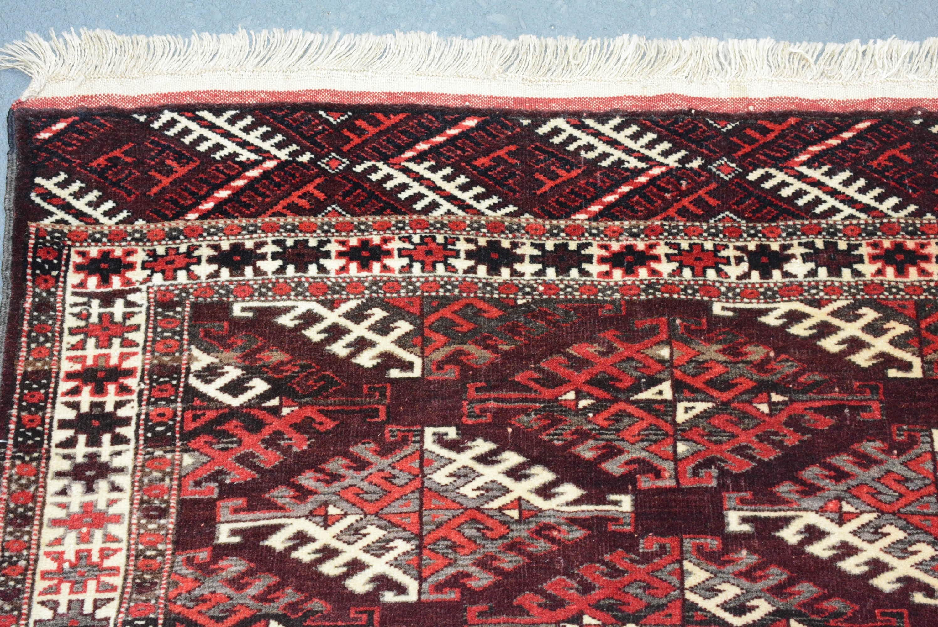 Tribal Antique Yomud Bokhara Rug For Sale