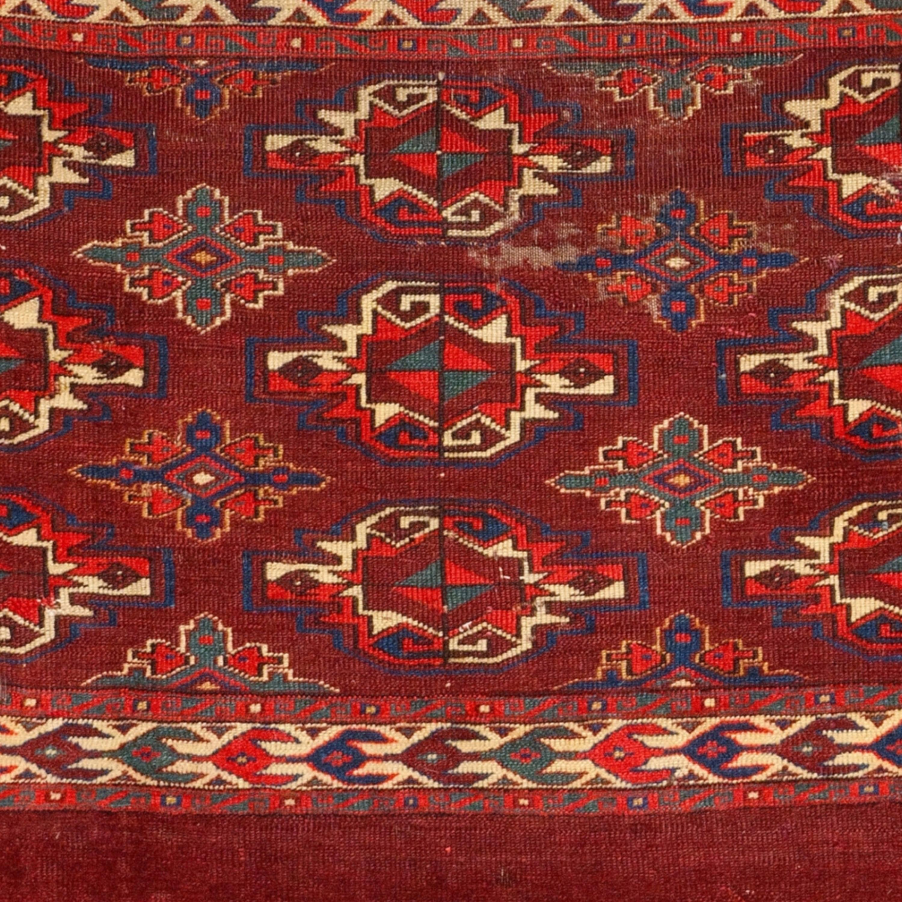 Centrasiatique Chuval Yomud antique - Chuval turkmène du 19ème siècle en vente