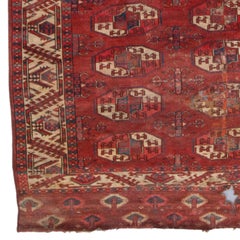 Antique Yomud Main Carpet - Early Turkmen Yomud Main Rug Circa 1800, Antique Rug
