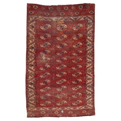 Antique Yomud Main Carpet - Early Turkmen Yomud Main Rug Circa 1800, Antique Rug