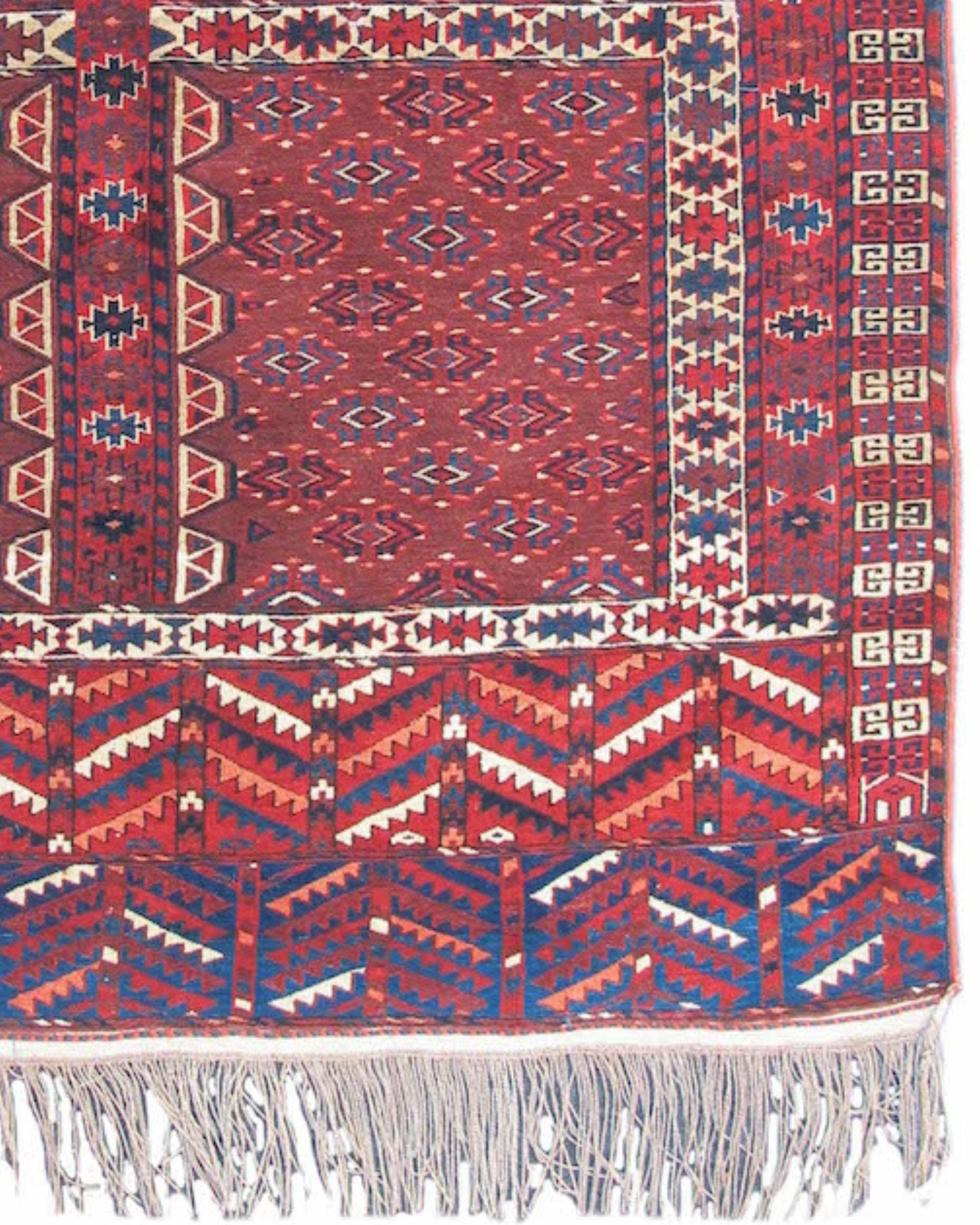Antique Yomut Ensi Rug, Late 19th Century In Excellent Condition For Sale In San Francisco, CA