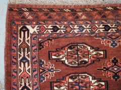 Antique Yomut Turkmen 9 Gul Chuval, Circa 1900