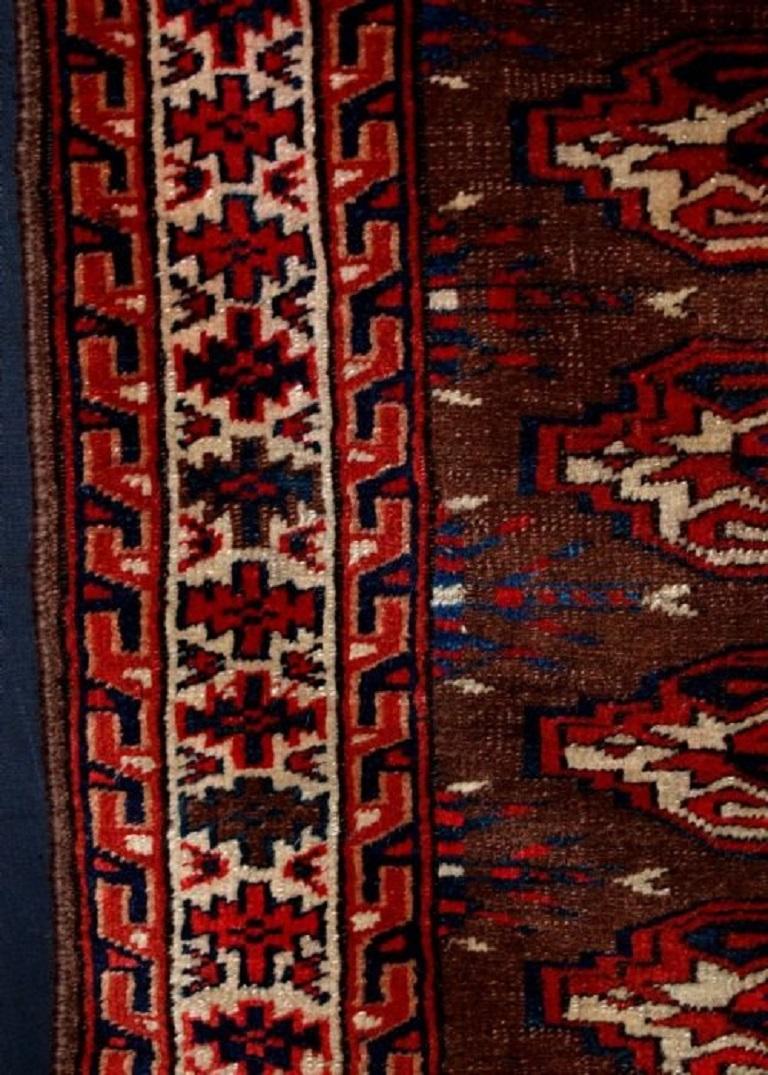Turkmeno Antico Chuval turkmeno Yomut, a pila intera, CIRCA 1900 in vendita