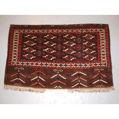 Antique Yomut Turkmen Chuval, with Good Elem Design