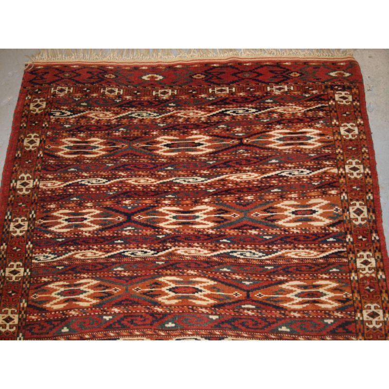 19th Century Antique Yomut Turkmen 'Dip Khali' Rug For Sale