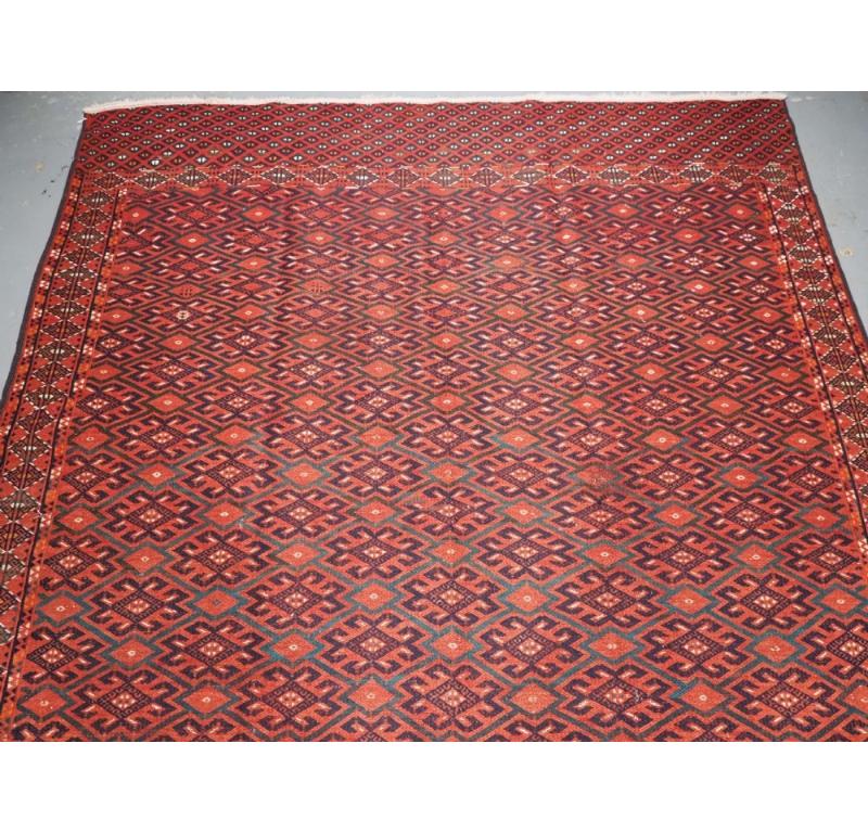 Antiker Yomut Turkmen Pallas Soumak-Kelim, Enden mit Diamantdesign, um 1900/20 (Turkmenisch) im Angebot
