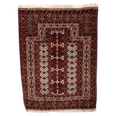 Antique Yomut Turkmen Prayer Rug