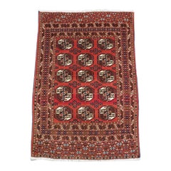 Antique Yomut Turkmen Rug Of Small Size, Circa 1920
