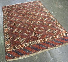 Antique Yomut Turkmen Rug With Darnyk Gul Design, Circa 1870 Or Earlier