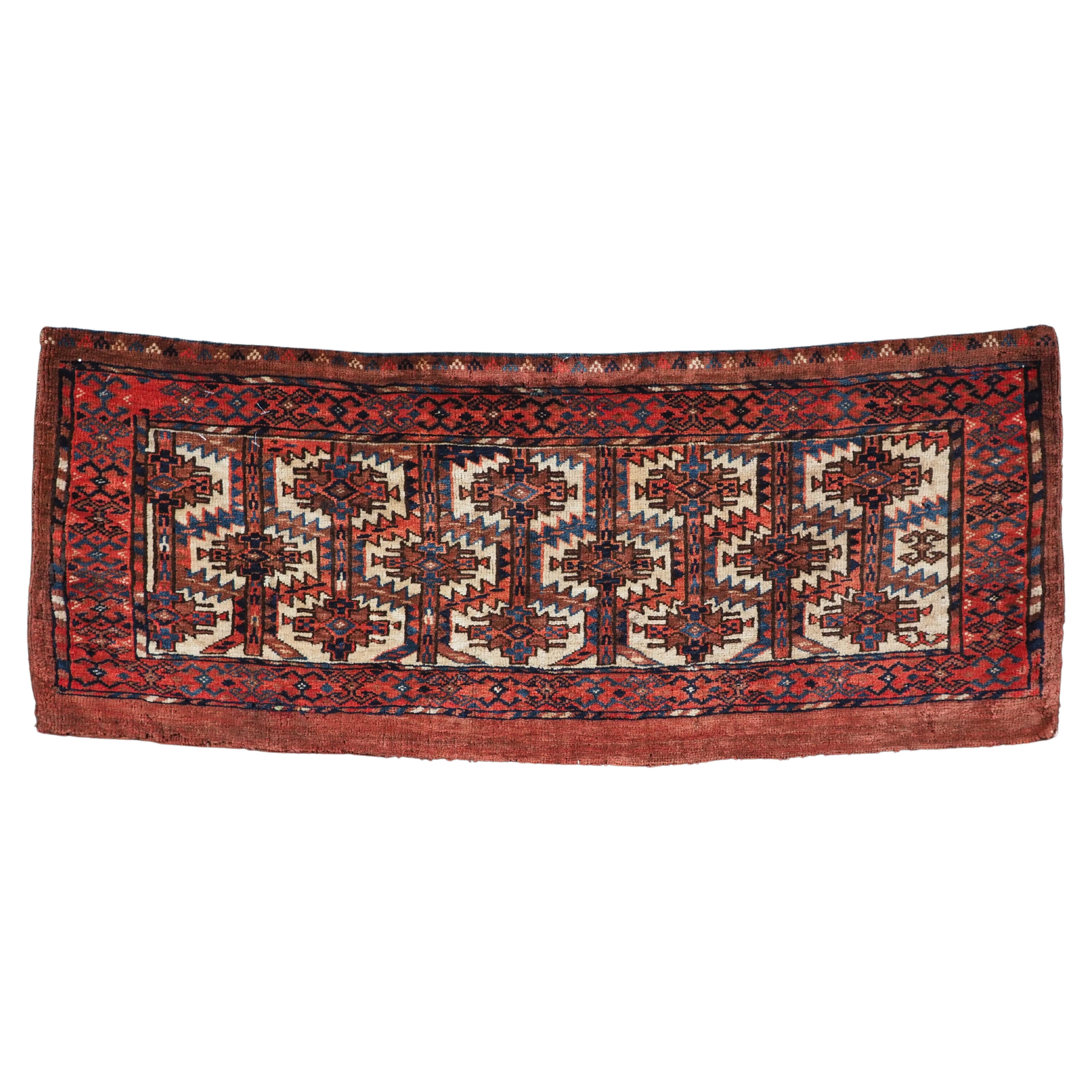 Antike Turkmenische Yomut-Torba aus Turkmen mit Gitterdesign.  Um 1880. im Angebot