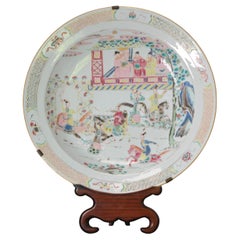 Antique Yongzheng/Qianlong Chinese Porcelain Dish Generals Yang, 18th Century