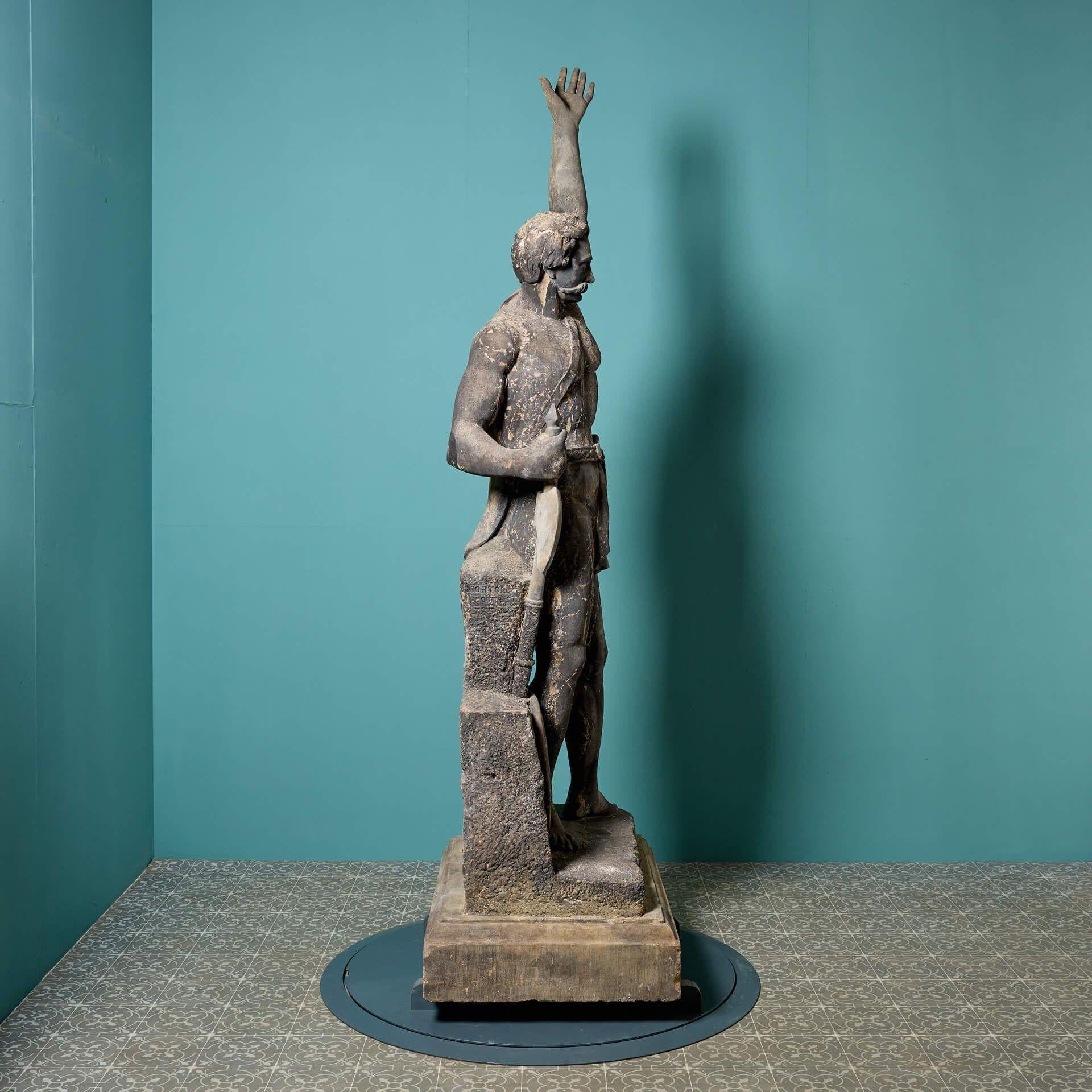 Sculpture ancienne de Caractacus de York État moyen - En vente à Wormelow, Herefordshire