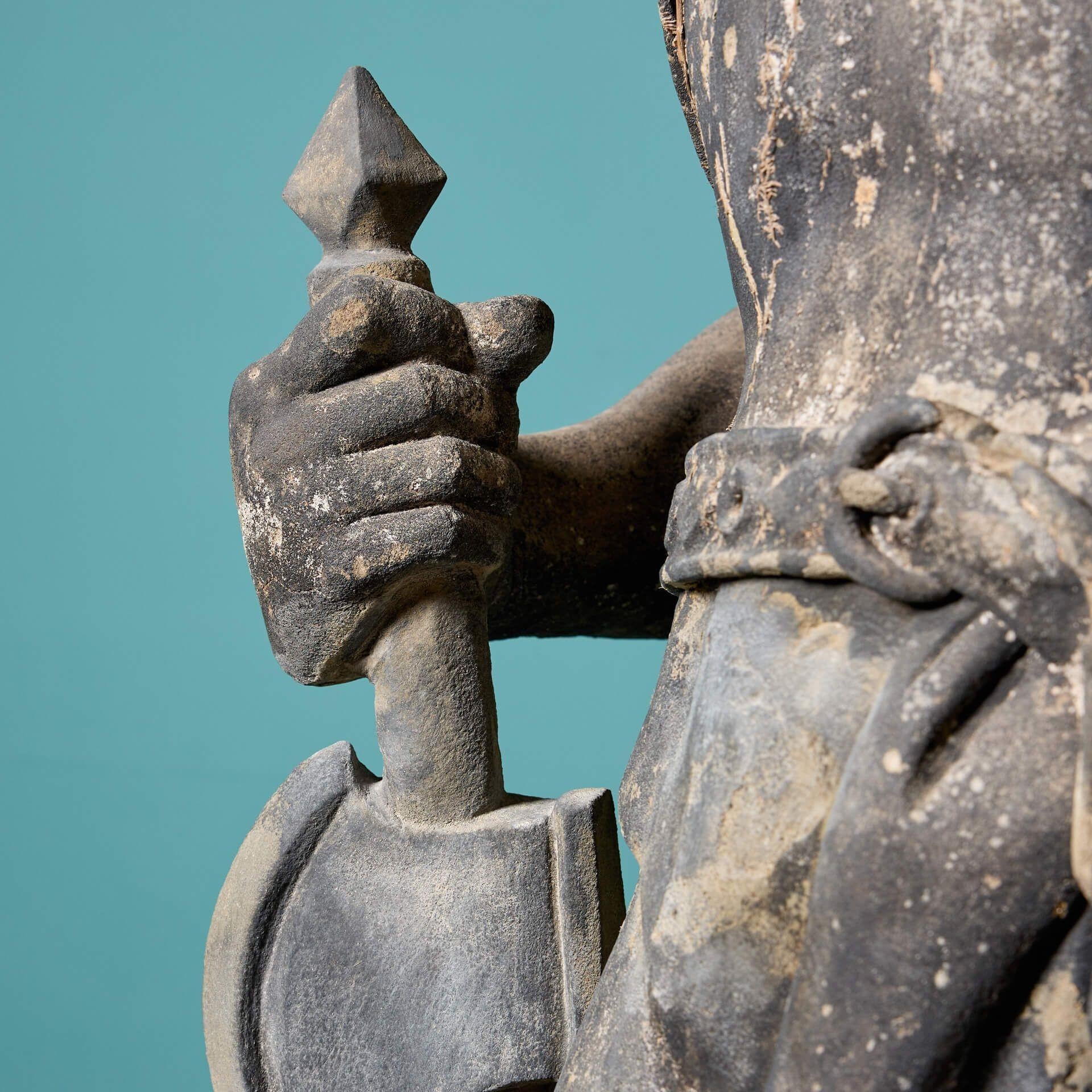 Pierre Sculpture ancienne de Caractacus de York en vente