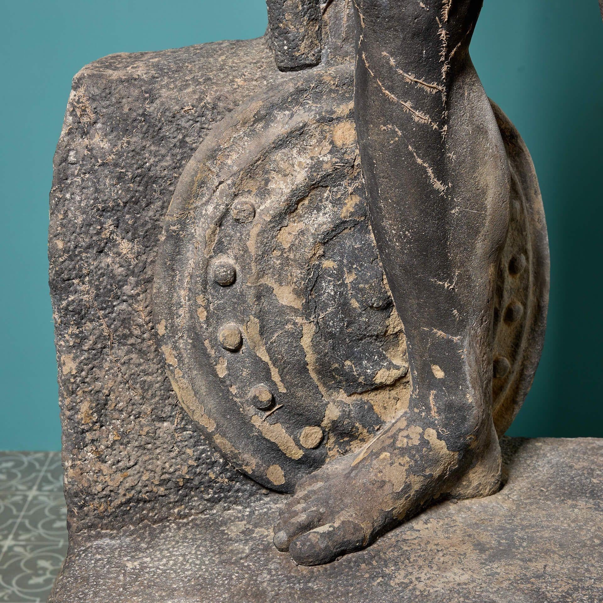 Antique York Stone Sculpture of Caractacus For Sale 3