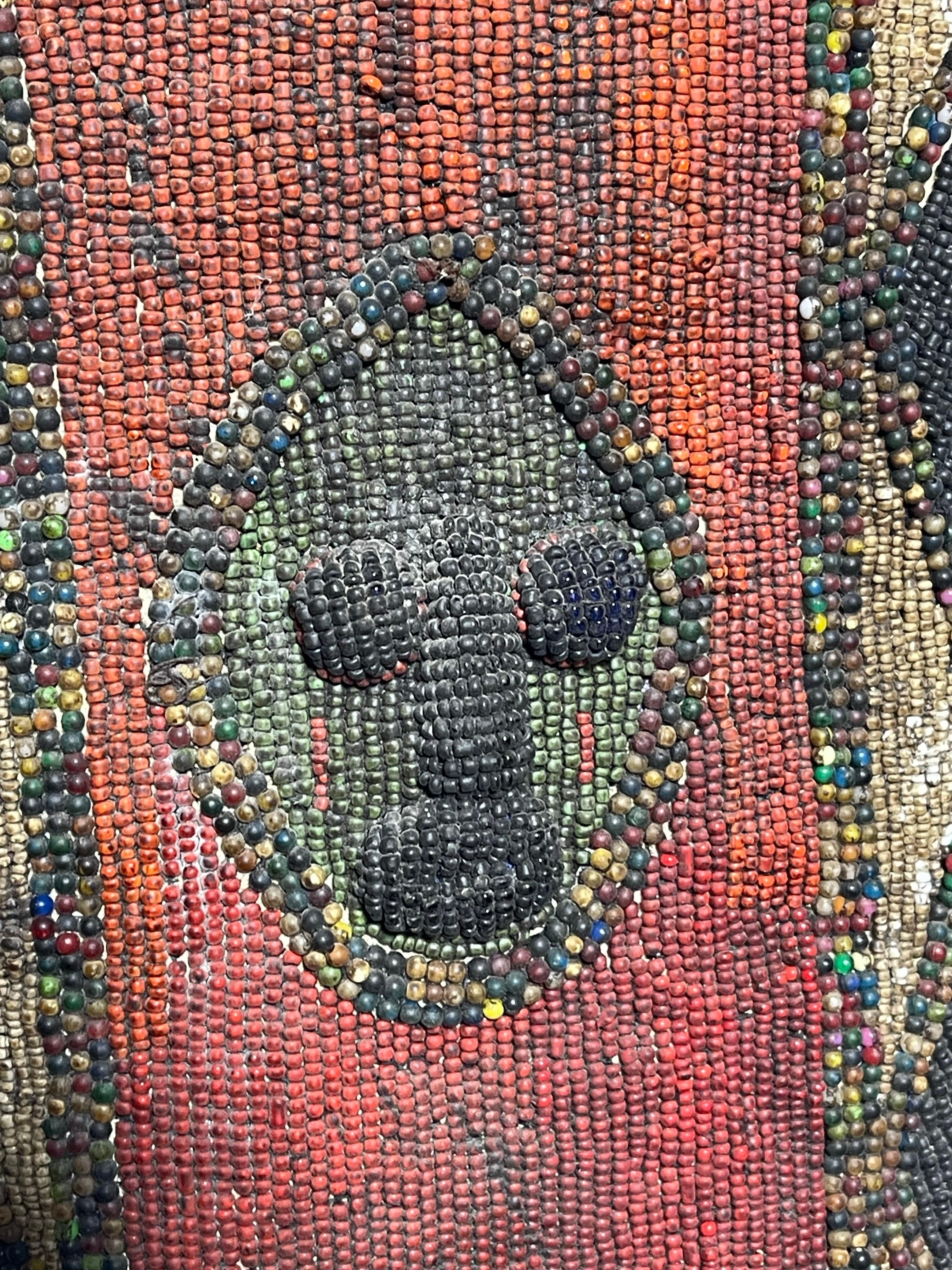 Antiguo Yoruba Sango Nigeria Africa Estatua Tribal Escultura Hombre Medicina de Cuentas en Bueno Estado en Buffalo, NY