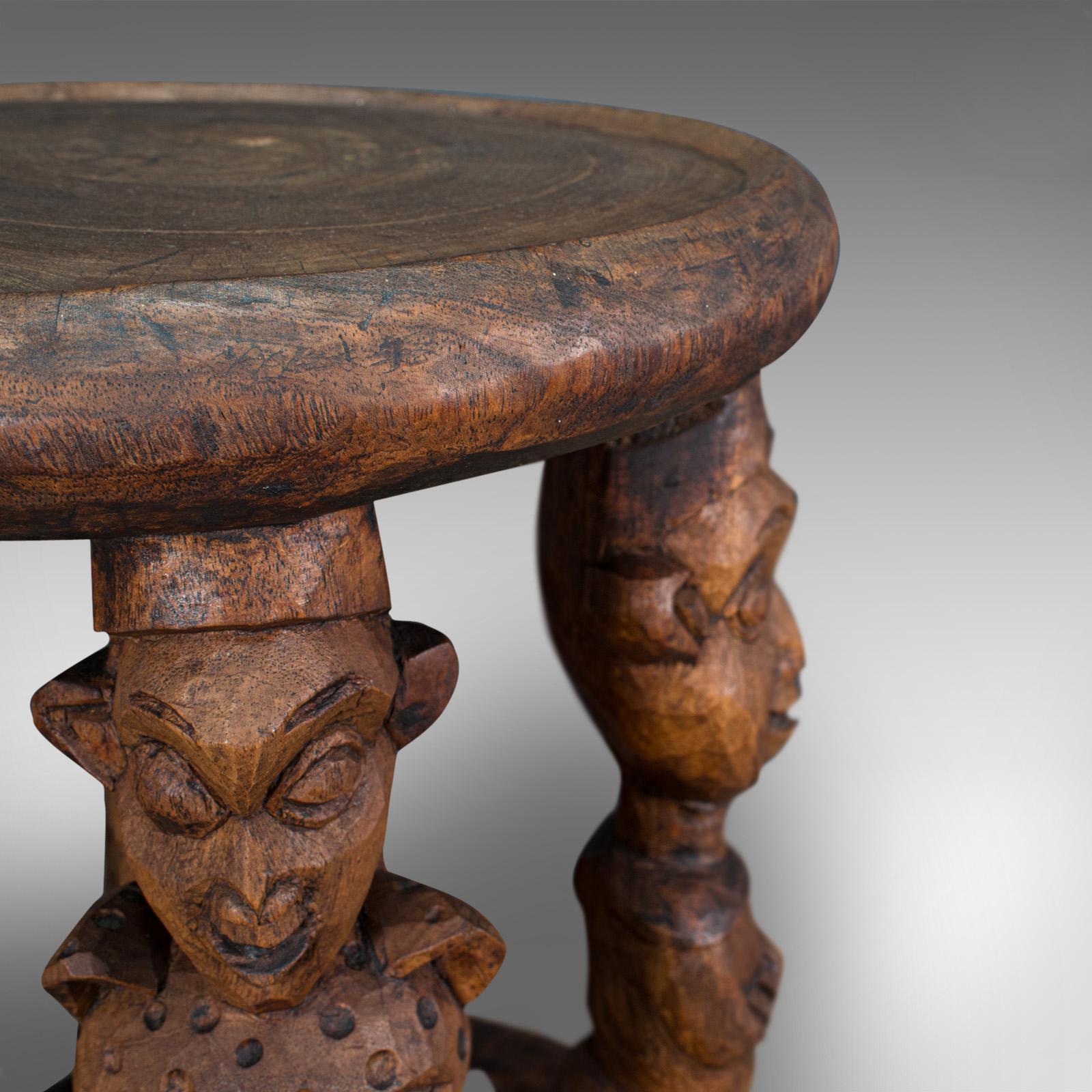 Antique Yoruba Stool, West African, Benin Kingdom, Ceremonial Table, circa 1900 1