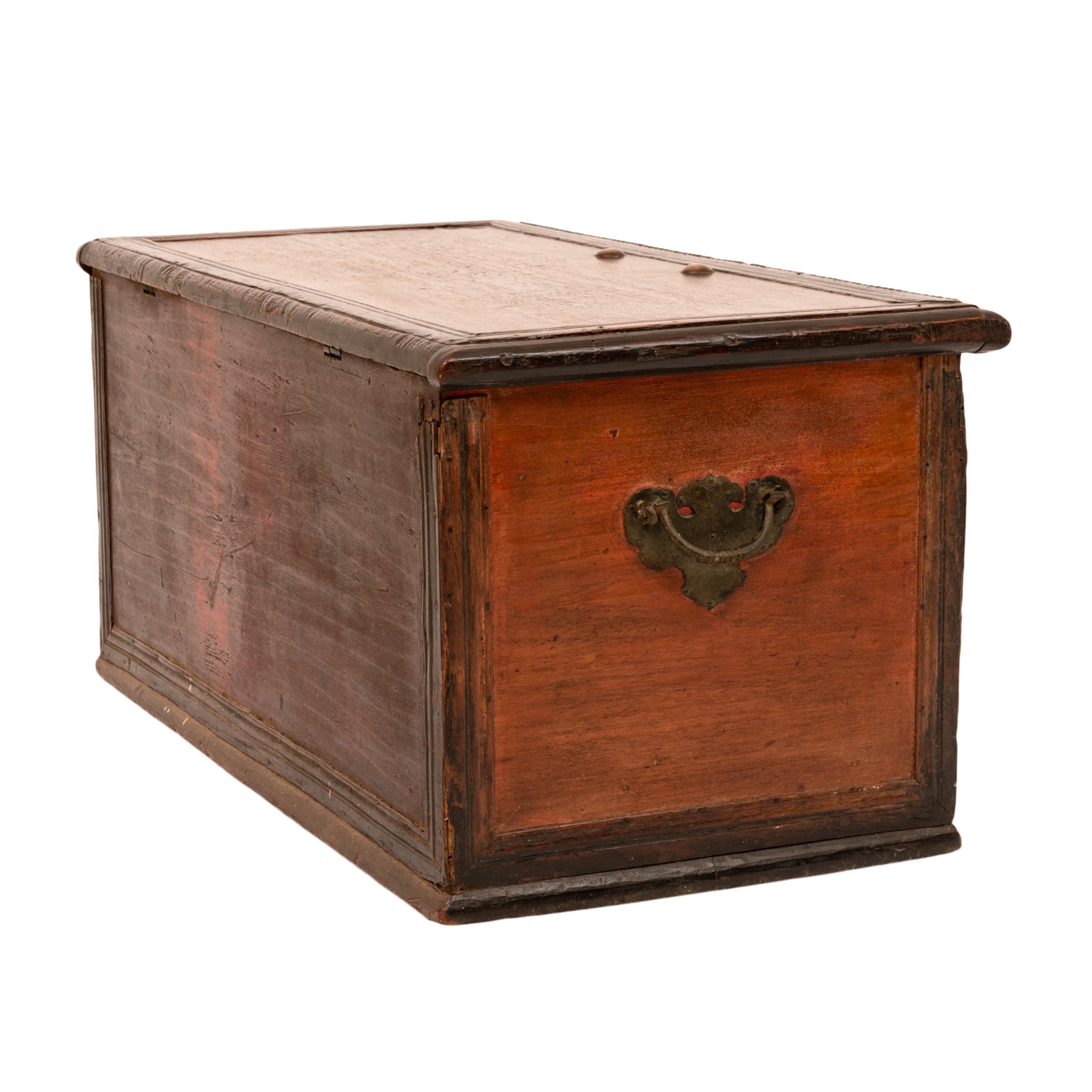 Antique Zanzibar Omani Arab Padouk Teak Brass Stud Dowry Chest Coffer Truck 1820 8