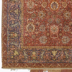 Antique Zareh Kum Kapi Silk Rug - Early 20th Century
