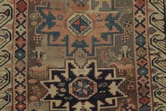Antique Zeichour Rug with Colorful Geometric and Pictorial Motifs - Rug & Kilim