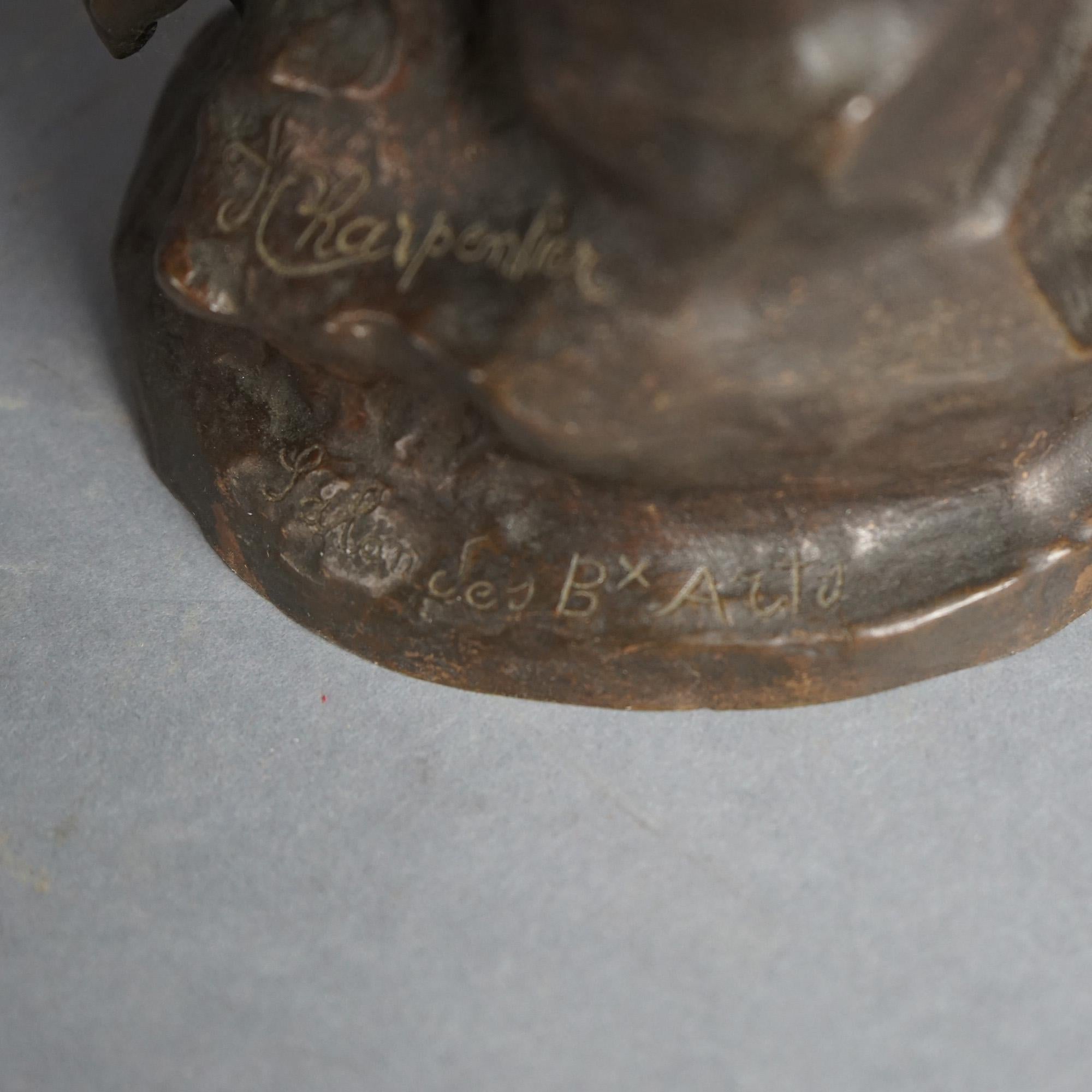 Antique Zephyr Cast Bronze Sculpture Signed By F. Charpentier C1890 For Sale 10
