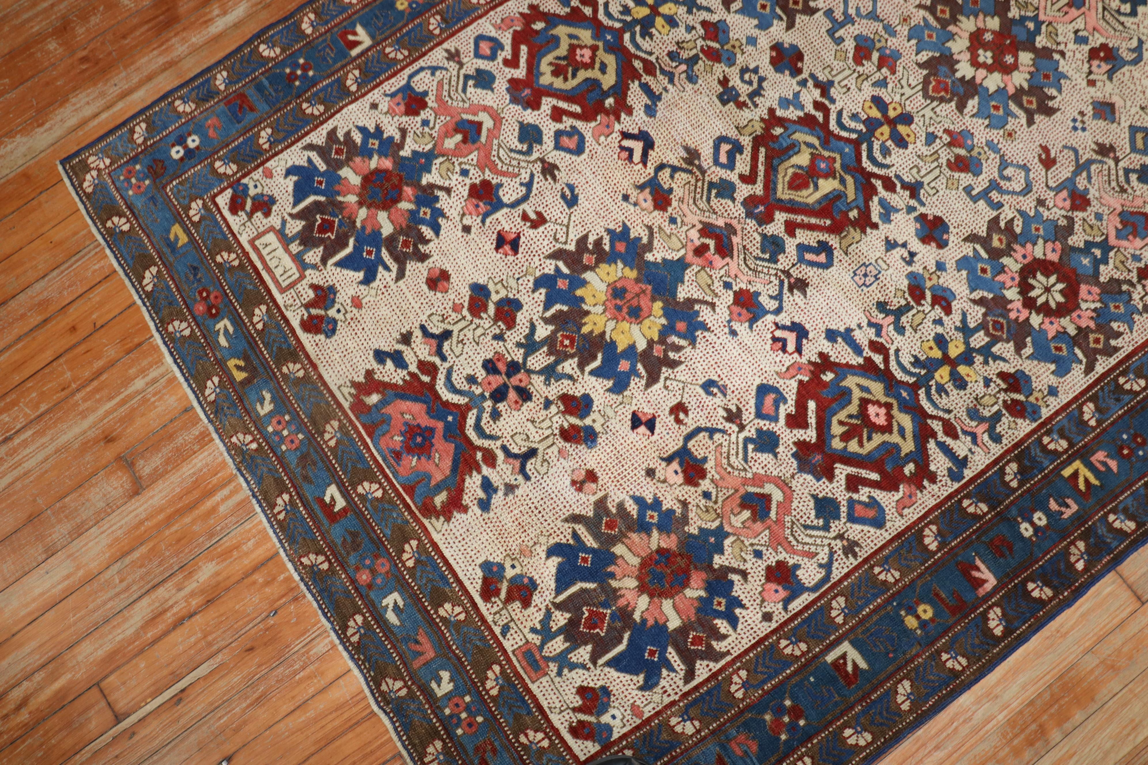 Kazak Antique Zeychour Caucasian Kuba Rug For Sale